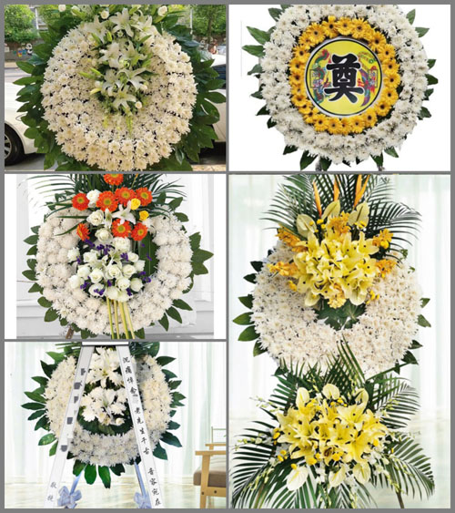 山东青岛莱西市马连庄镇吕家草泊村花圈速递